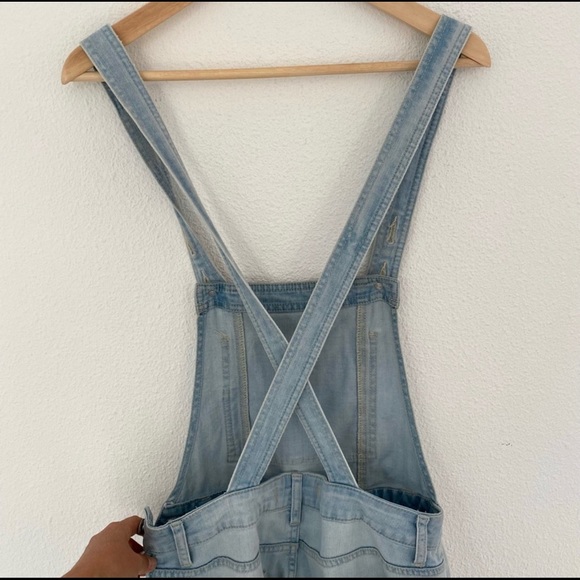 [Free People] Washed Denim Overall - Picture 6 of 10